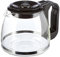 Anakel Home Caraffa in vetro per Macchine da Caffè Americano con Altezza regolabile | 13,5-15 cm di altezza x 14 cm di larghezza | Caraffa per Caffè con Coperchio, nera