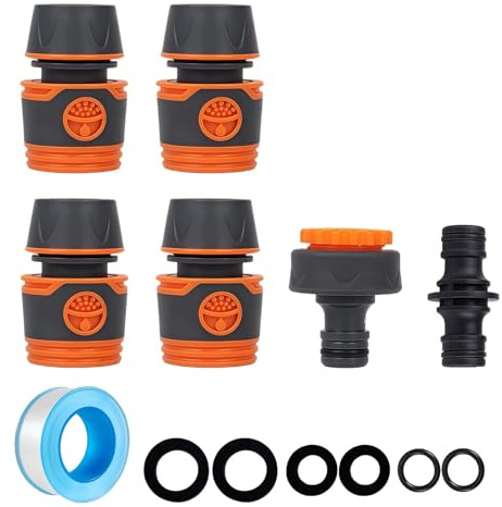 Garten Schlauch Steckverbinder für Schlauch Rohr, Außen Hahn zu Schlauch Steckverbinder Fittings Set - Schnellverbinder (10 Packung)