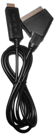 MCAOAL Cavo di conversione per segnali AV da SCART a HDTV da 180 cm, lunghezza 1,80 m, per un facile collegamento con TV, cavo adattatore SCART nero
