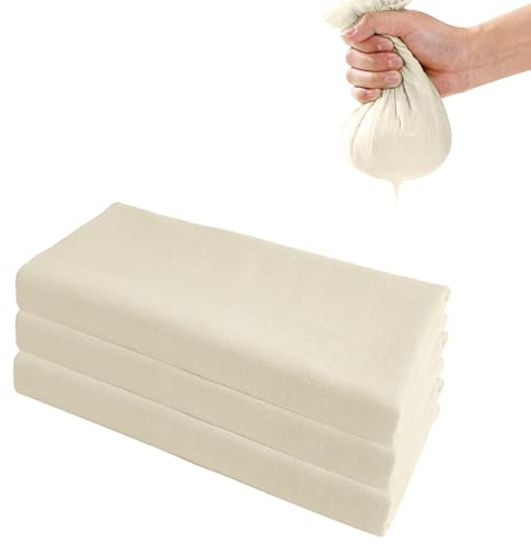 SZWLJ 3 pièces de 50x50 cm en ‌étamine‌ - une polyvalente ‌étamine alimentaire‌ de cuisine à 100 mailles, idéale pour cuisiner, pâtisser, filtrer et réutilisable