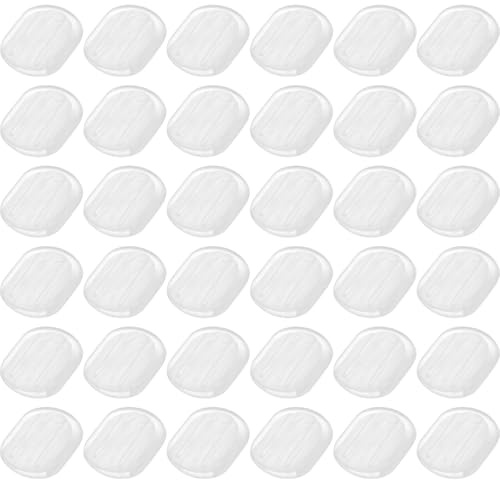 Yardwe 40 Stück Ohrring Clip Polster Transparent Ohrclips Schutzpads Oval Antirutsch Ohrclip Zubehör Komfortables Tragegefühl für Damen Sport und Alltag