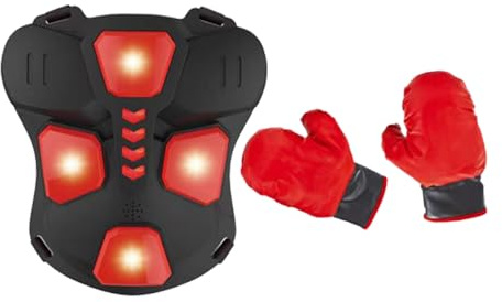 tulahkomen Boxing Body Protector - Lighted Music Punching Jacket with Gloves - Children Boxing Protective Gear,for Play Home Training Lifestyle Indoor Game Activity Family Exercise Competition