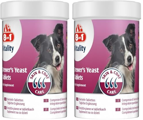 8in1 VITALITÉ - Comprimés de levure de bière pour Chiens (Lot de 2)