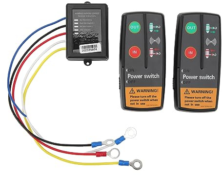 Kit telecomando verricello wireless con ricevitore Controller verricello a risposta rapida 12V 24V per camion ATV SUV, portata 50 piedi, costruzione durevole per un controllo