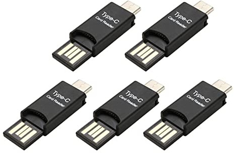 Oewwthy 5X USB 3.1 Type C USB-C to Micro-SD TF Card Reader Adapter for PC Cellphone