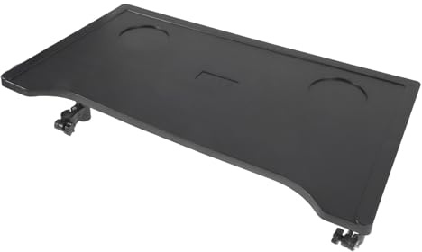 MINAOLULUS Plateau repas pliable pour fauteuil roulant en plastique noir avec porte-gobelet, tablette amovible portable pour repas en salle à manger des adultes