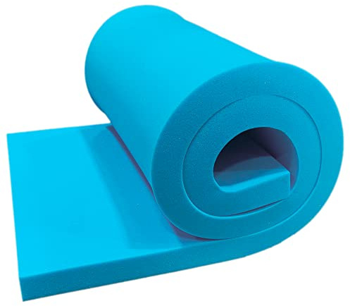 DURAFOAM High Density Blue Firm Foam for Cushions, Sofas, Beds, Seats, Campervans, Indoor & Outdoor Padding, DIY - 80 x 30 x 1 Inches