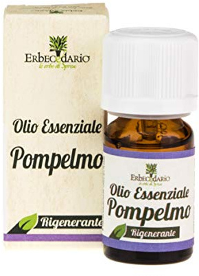 Olio Essenziale Pompelmo Erbecedario, Tonico Dell’Umore, Utile Per Pelle Grassa E Capelli Grassi. Contrasta La Comparsa Degli Inestetismi Della Cellulite, 1 Flacone Da 8ml