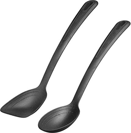Westmark Gemüse- und Pfannenlöffel-Set, 2tlg., Mit innenliegender Skala: 15, 30 und 45 ml, Kunststoff, Gentle, Schwarz, 286122E6