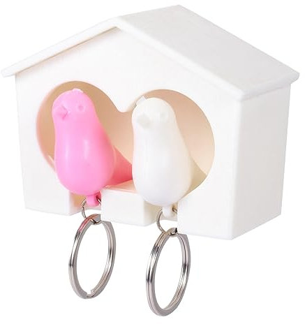 Veemoon Vogelhaus Schlüsselanhänger Halter Hängender Schlüsselringhalter Dekorativer Schlüsselhalter Für Wand Home Wall Decor Schlüsselaufbewahrung Für Paare