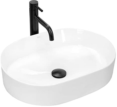 Rea VASQUE À POSER Nadia 50 Lavabo Salle de Bain 500 x 375 x 140 mm en Céramique (blanc)