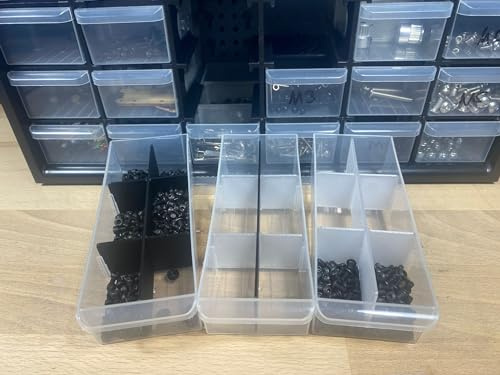 5 Sets Trennwand Trennplättchen klein passend für Stanley Kleinteilemagazin (Schwarz)