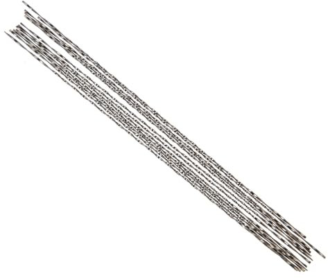 12 Stück Dekupiersägeblätter, Holzsägeblätter, Spiralzähne, Holz, Metall, Kunststoff, Zum Schneiden von Kohlenstoffstahl, 5,12 Zoll, Zum Schneiden von Holz, Metall und (1#