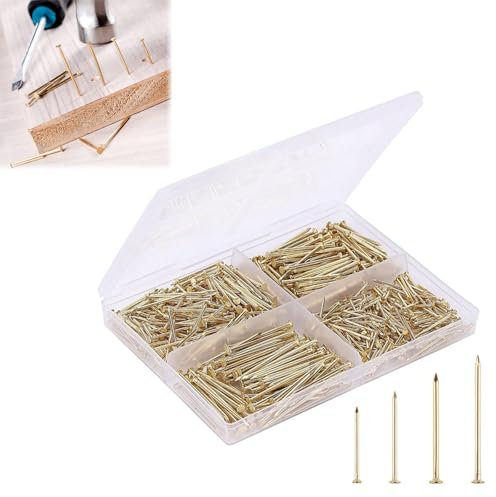 200 Pezzi Chiodi per Quadri Muro, Chiodini per Quadri Muro, Chiodi per Appendere Quadri, Chiodi in Acciaio, Chiodi Quadri Muro Pesanti, per Legno, Appendere Quadro, Specchio, Lavorazione