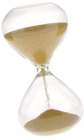 Sablier Doré 3 Minutes en Verre - Minuterie de Bureau, Compteur de Temps, Horloge de Sable