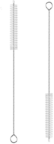 2-pack sugrör rengöringsborste, återanvändbar metallhandtag sugrör rengöringsborste extra lång för Stanley mugg 40, 30, 20 oz, 10 mm bred sugrör rengöringsborste för sippy kopp, vattenflaska och rör
