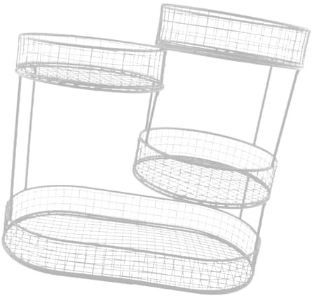 Colcolo de 4 niveles, frutero, soporte para frutero, cesta de pan multiusos, estante para verduras para almacenamiento de frutas, despensa de, Blanco