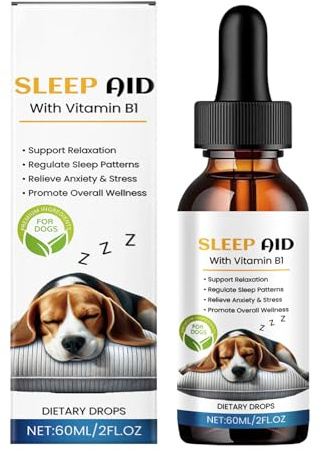 KOAHDE Beruhigungstropfen Für Hunde,Hund Beruhigungstropfen,60ML,Linderung von Hunde Schlaflosigkeit Milde Rezept Pflege Ergänzung Tropfen