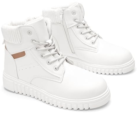 GLAMORA Botines de invierno para mujer impermeables y térmicos con suela antideslizante y forro cálido de pelo, cómodos y ligeros, ideales para ciudad, trabajo o actividades al aire libre