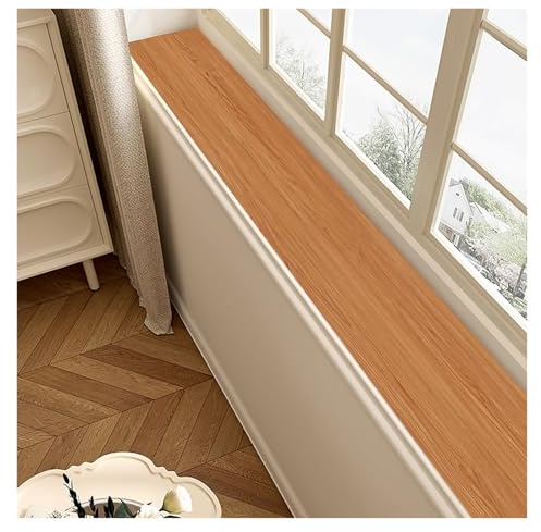 WAHHWF Fensterbank Innen Fensterbankmatte in Holzoptik, individuell zugeschnitten, rutschfeste und hitzebeständige Fensterbankabdeckung(Style A,6x39.4in/15x100cm)