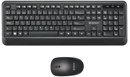 Teclado y Ratón UNYKAch Inalámbricos Bluetooth Español QWERTY