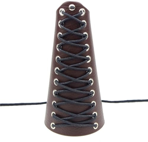 Bågskytte armskydd 1 st självjusterbar PU-läder armskydd bågskytte tillbehör skjutande traditionellt skydd armskydd för bågskytte (brun)