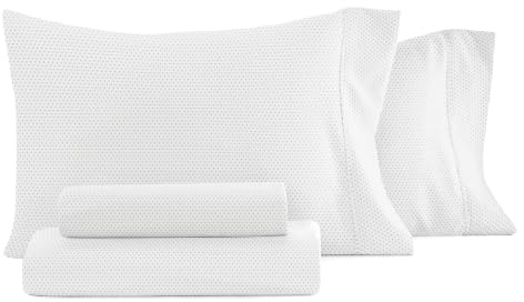 Linen Market Double-Brushed Patterned Microfiber California King Sheet Set 4 Piece – OEKO-TEX Certified Ultra Soft & Wrinkle-Free - 16 Deep Pocket Sheets Easy Care Cal-King Size - Stippled Light Gray
