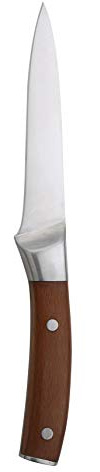 BERGNER Wolfsburg - Couteau multisusse de 12,5 cm - Fabriqué en acier inoxydable - Haya Wooden Wooden Handle - Convient au lave-vaisselle