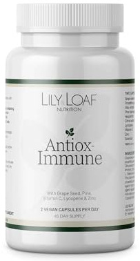 Lily & Loaf Antiox-Immune Capsules – Antioxidant Supplement with Grape Seed Extract, Vitamin C, Zinc & Selenium, 90 Vegan Capsules
