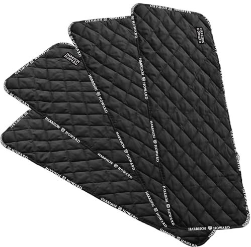 Harrison Howard Set di 4 fasce trapuntate per cavalli, colore: nero