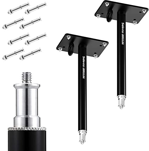 Selens Fotografie Wandmontage Ausleger Boom Arm für Fotografie | 28 cm, 2Pcs Wand Deckenmontage mit 1/4 Gewinde Adapter, für Monolight Kamera