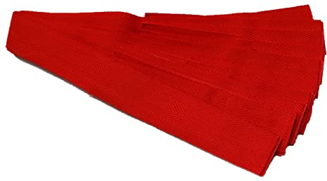 HALE | Set di 10 fasce per bambini con chiusura in velcro, fasce per squadre, fasce per feste, fasce per scuola, club, lunghezza 115 cm, larghezza 4 cm, Colore: rosso, Jugendliche / Erwachsene