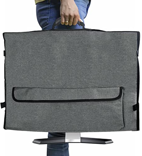 JINGAN Funda para el transporte del monitor | Funda protectora con transporte | Bolsa viaje acolchada portátil 24-27 pulgadas con bolsillo para accesorios