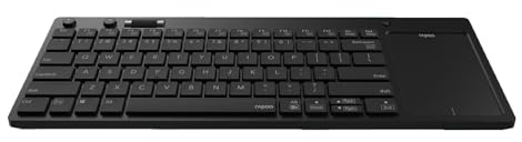 Rapoo - Tastiera wireless K2800 con touchpad, layout italiano, nero