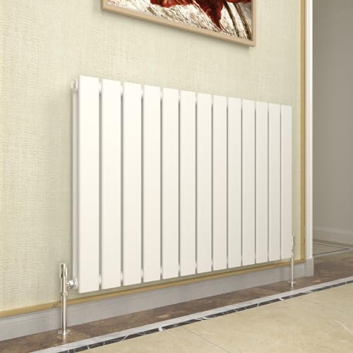 GY Bath Horizontal Radiator White Flat Panel Designer 600x884mm Double Modern Central Heating Rads