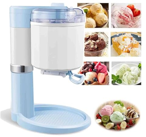 XoTiq Vollautomatische Desktop-Eismaschine für den Haushalt, hausgemachte DIY-Eismaschine für Eltern und Kinder, Softeis-Eismaschine für die Arbeitsplatte mit großer Kapazität