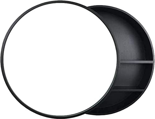 Generico mobiletto del Bagno,Portaoggetti da Bagno Nero con Montaggio a Parete, con Porta Scorrevole Sinistra e Destra per Bagno con Doccia, Regalo, Nero, 50 cm