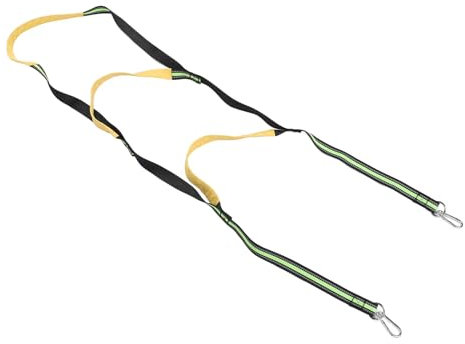 Extensión de Escalera de Cuerda Ligera para Barco, Escalera de Natación Suave Plegable de 3 Escalones para Barco Inflable, Kayak, Canoa, Verde Fluorescente, Capacidad de 400 Libras