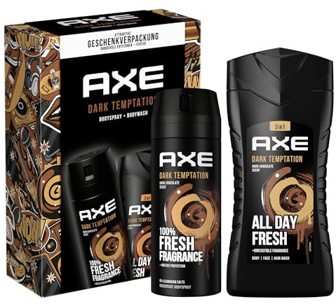 AXE Geschenkset Dark Temptation Pflegeset mit Deodorant und Duschgel (150 ml + 250 ml)