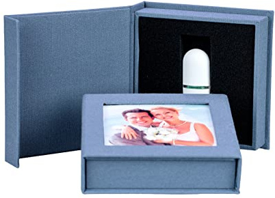 Elegantdisk USB-Box mit Bildfenster für 1 USB-Stick USB Flash Drive. Aufbewahrungsbox, Etui, Hülle für USB