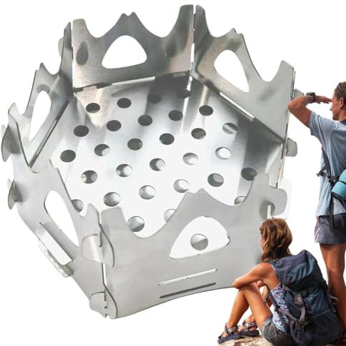 Estufa de Leña para Exterior Quemador Hexagonal De Acero Inoxidable