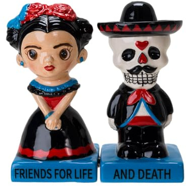 Pacific Giftware Salière et poivrière inspirées de Día de Los Muertos