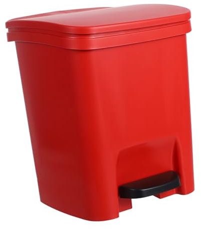 POPETPOP Poubelle En Plastique À Pédale, Corbeille À Déchets De Cuisine, Poubelle De Recyclage, Rectangulaire De 10 L, Pour Chambre À Coucher, Bureau, Conteneur À Déchets Pour Le