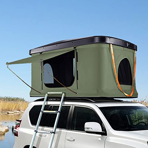 Toldo de techo para coche, cama plegable portátil rígida con escalera integrada para aventuras de camping al aire libre