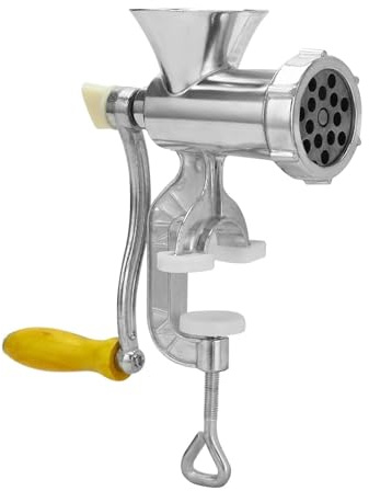 Manual Meat Grinder Aluminum Alloy Meat Mincer with Tabletop Clamp Handle Meat Grinder for Kitchen Making Pork Beef Fish Chicken Sausage Stuffing