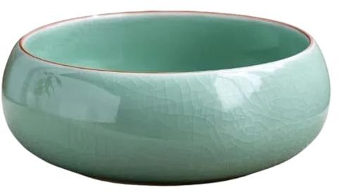 Lotus Bowl Pflanzer 6 Zoll Keramik Lotus Blumenschale Hydroponischer Pflanzgefäß für Wasserlilie Narzulat für Fischtankbüro Haus