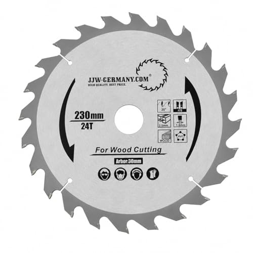 HM - Sägeblatt 230 x 2,5 x 30 mit 24 HM Zähnen WZ, Industriequalität nach DIN EN 847-1
