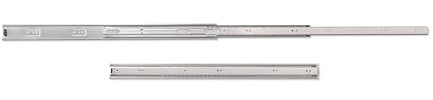 Emuca 3028805 Set Schubladenführungen, vollauszug mit Rollen, Verzinktem, 600 mm