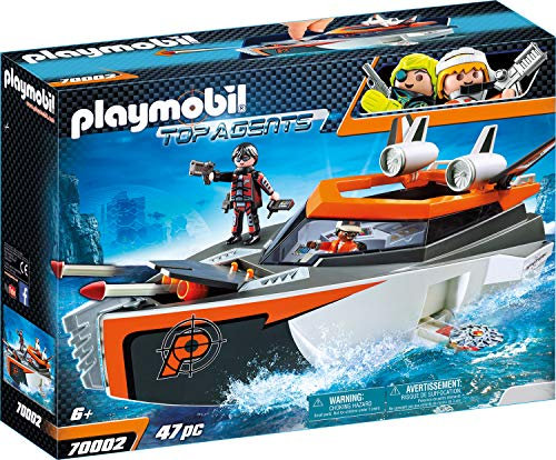 PLAYMOBIL Top Agents 70002 Spy Team Turboship, Ab 6 Jahren