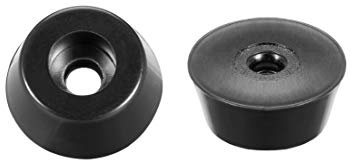 sourcing map Rubber Feet Bumpers Pads D18x15xH8mm Buffer Feet Furniture Cutting Board Electronic Scale Leg Pads Anti-slip Black 20pcs